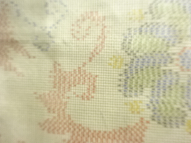 JAPANESE KIMONO / ANTIQUE KIMONO / SILK / OSHIMA TSUMUGI / WOVEN RHOMBUS